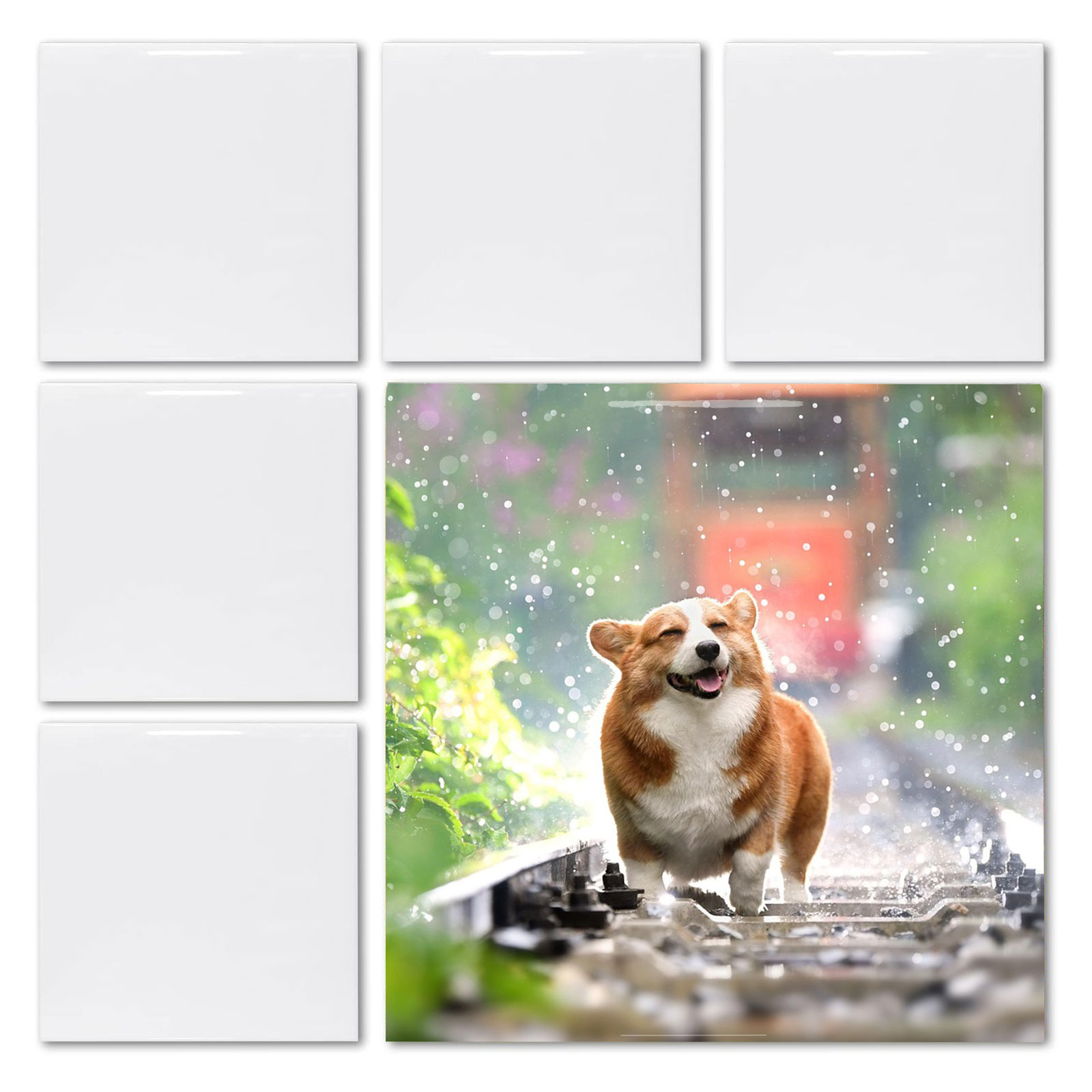 Ceramic Tile Blank - 20pcs 4.25' X 4.25' Sublimation Blank