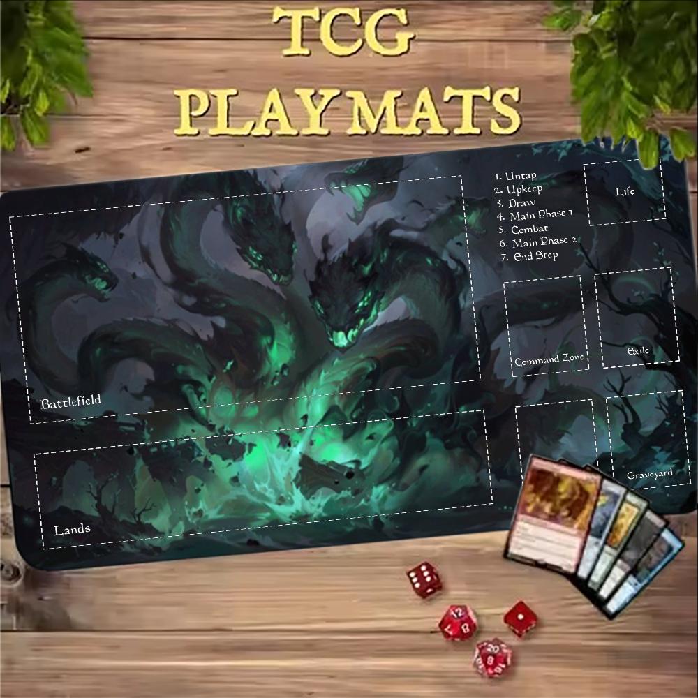 Green Flame Dragon Zoned TCG P - Door Mat Blank ulasan dan harga