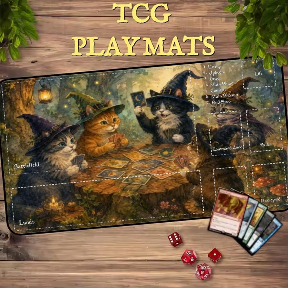 Witch Cats Play Cards Magic Fo - Door Mat Blank ulasan dan harga