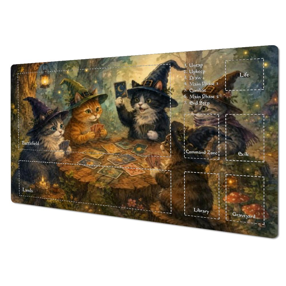 Witch Cats Play Cards Magic Fo - Door Mat Blank ulasan dan harga