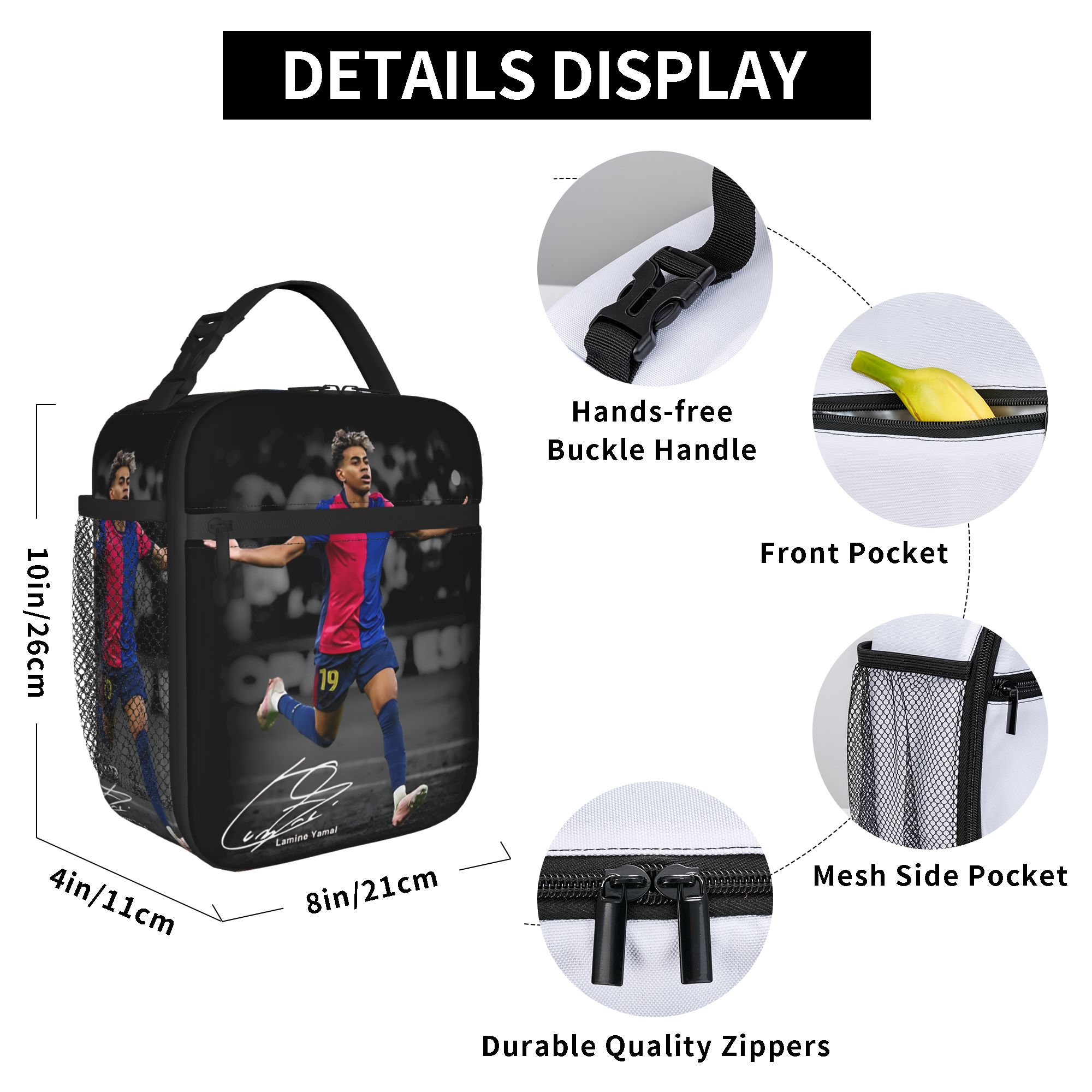 Lamine Y-Yamal Insulated Lunch - Tote Bag Sublimation ulasan dan harga